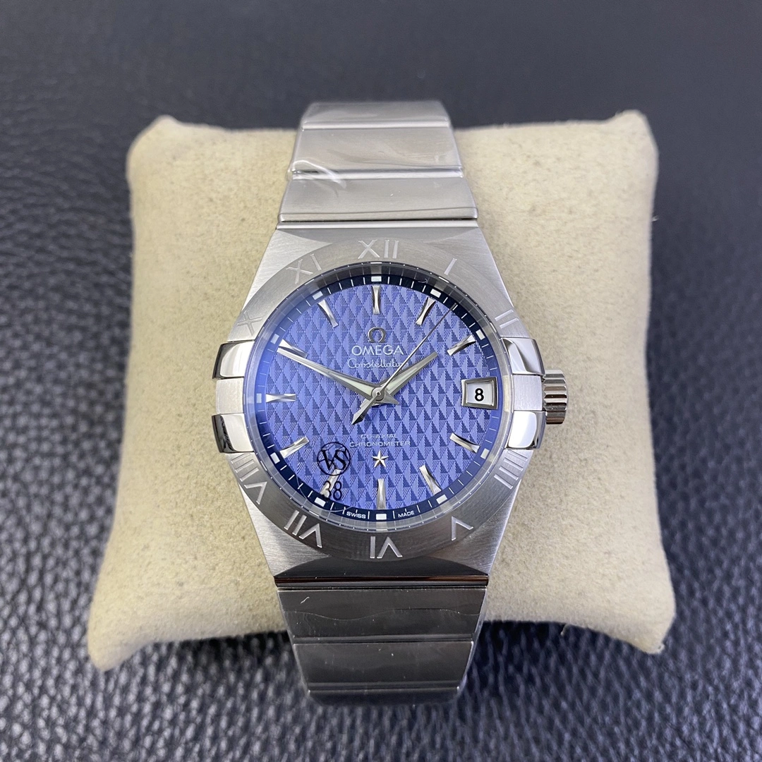 Modern CBD Factory Omega Constellation Co-Axial 38mm Blue Textured Dial (123.10.38.21.03.001) 1:1 Super Clone -DD8500 Movement 326